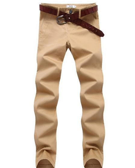 Slim Korean men's casual pants Korean version of a solid color pants - CelebritystyleFashion.com.au online clothing shop australia