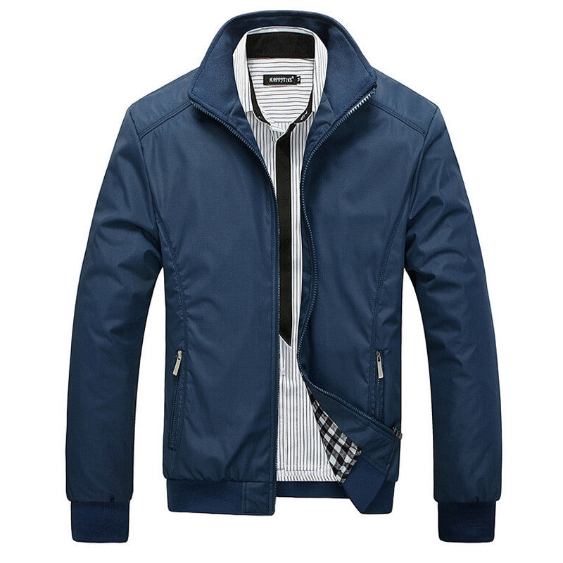 Men's Jacket Male Overcoat Casual Slim Fit Mandarin Collar Solid Waterproof Jackets M-XXXL New Arrival Men Outwear coats - CelebritystyleFashion.com.au online clothing shop australia