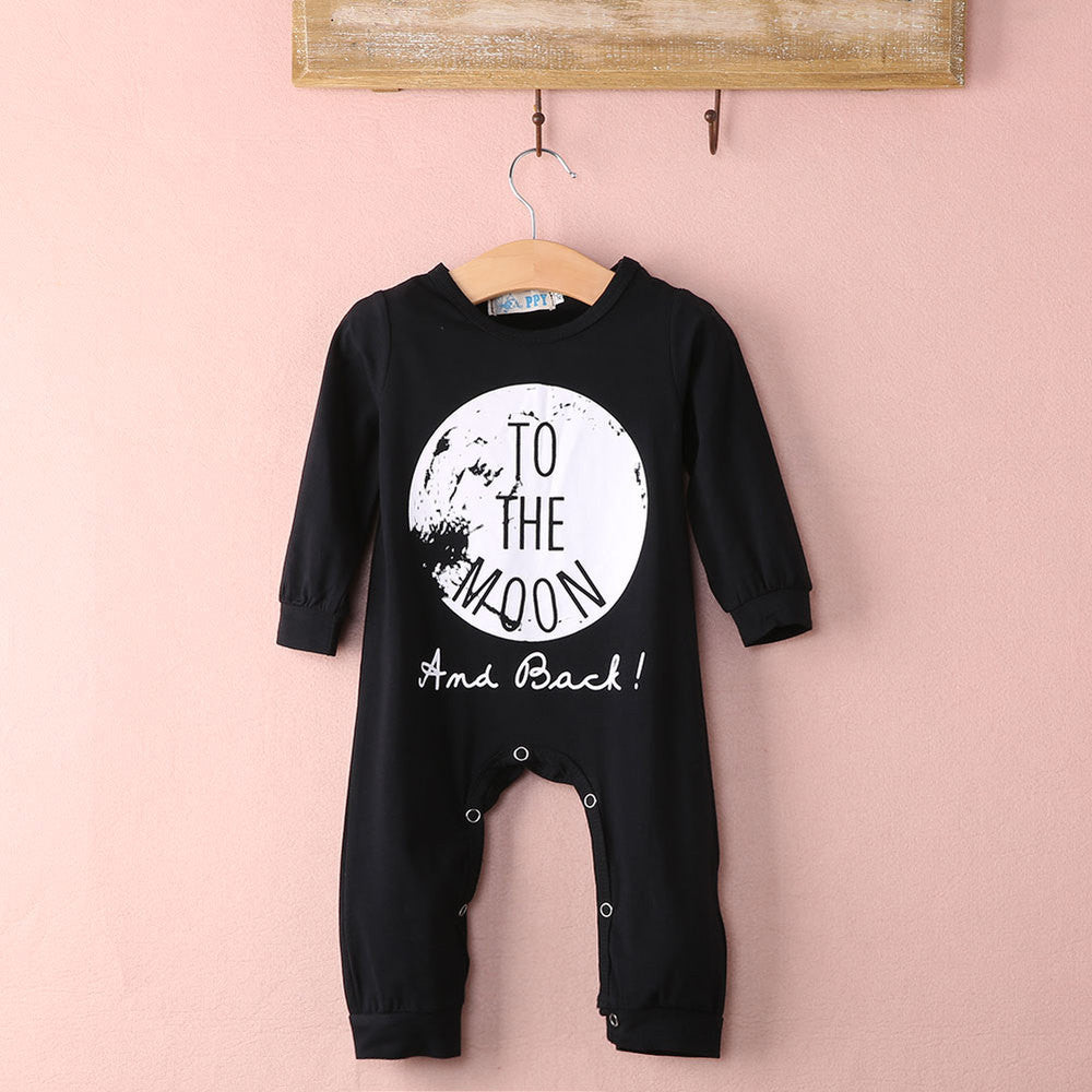 Cotton Baby Girls Boys long sleeve Romper Jumpsuit One-pieces No Sleep to the Moon Outfits - CelebritystyleFashion.com.au online clothing shop australia