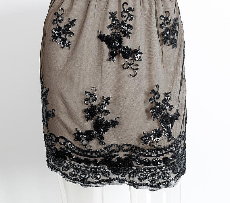 Online discount shop Australia - Elegant lace sequin mesh women skirt black high waist casual mini Sexy party skirt bodycon pencil skirt