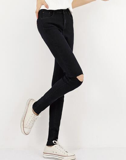 fashion brand women skinny pencil jeans denim elastic pants washing color good woman casual jean pants