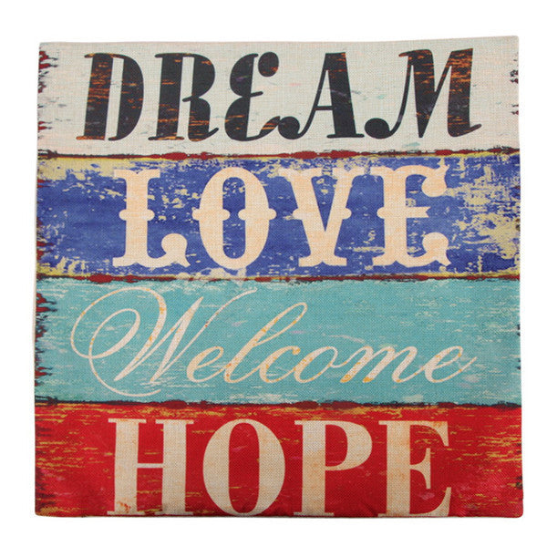Online discount shop Australia - 9 Styles 45x45cm Cotton Linen Quote Cushion Cover Cover Creative letters Pattern Day Gift Pillow case Throw Pillow Cover
