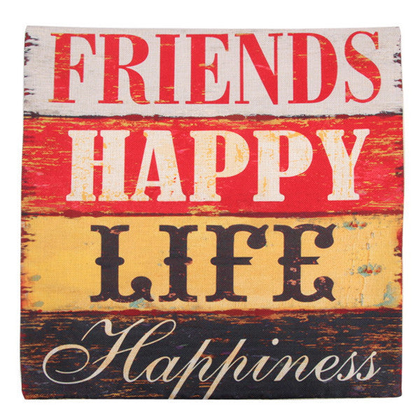 Online discount shop Australia - 9 Styles 45x45cm Cotton Linen Quote Cushion Cover Cover Creative letters Pattern Day Gift Pillow case Throw Pillow Cover