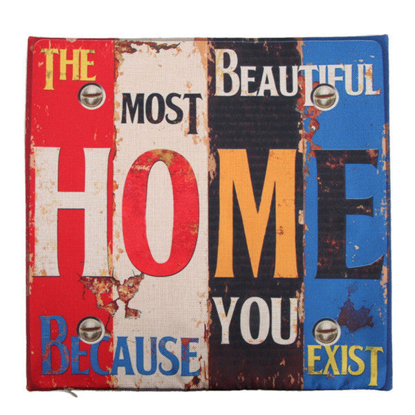 Online discount shop Australia - 9 Styles 45x45cm Cotton Linen Quote Cushion Cover Cover Creative letters Pattern Day Gift Pillow case Throw Pillow Cover