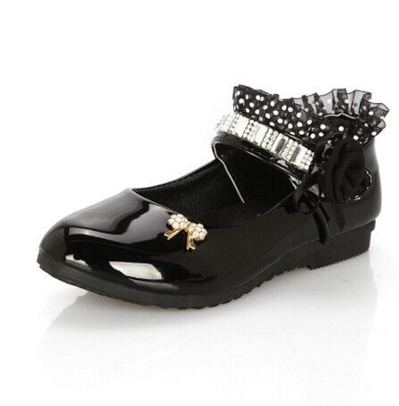 female child black leather performance shoes female child white leather princess single shoes - CelebritystyleFashion.com.au online clothing shop australia