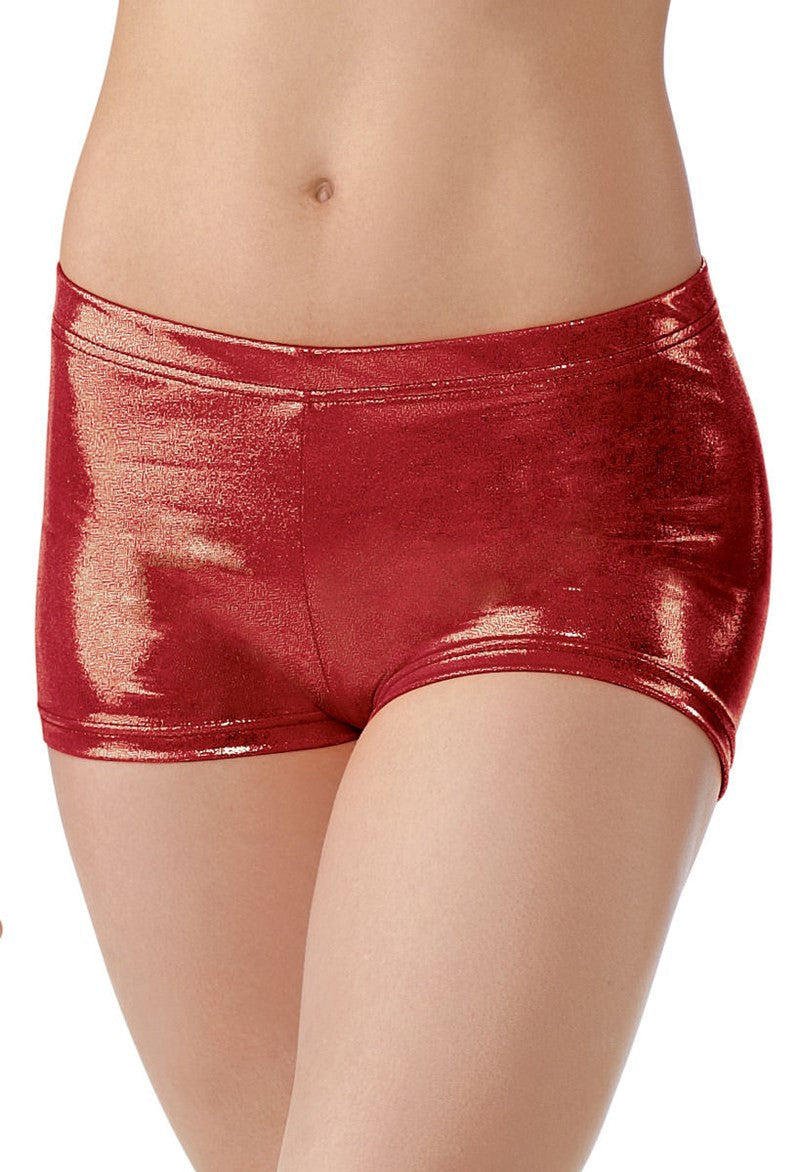 Online discount shop Australia - Low Waist Womens Nylon Stretch Metallic Dance Shorts Wet Look Gold Booty Dancer Shorts Spandex Lycra Boy Shorts Party Wear