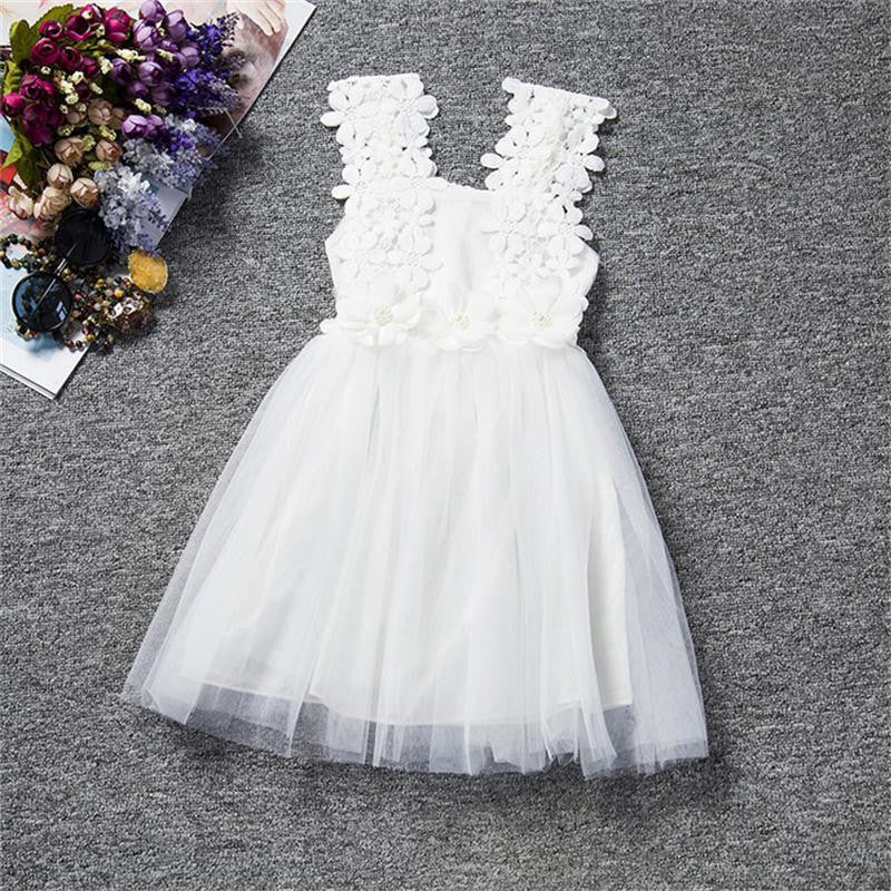 Online discount shop Australia - Kid  Dress For Girl Lace Flower Cute Little Princess Dresses Children Girls' Clothing For Birthday Party Tulle Tutu Dress