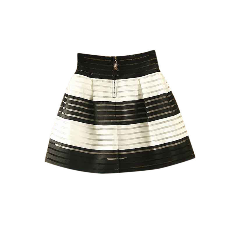 Online discount shop Australia - Fashion Women Flower Printed High Waisted Tutu Pleated Skirts Zipper Midi Elastic Skirt