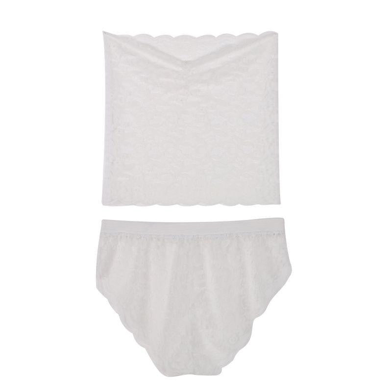 Lingerie Bra Brief Sets Transparent Lace Embroidery Underwear Young Girl Bra Set