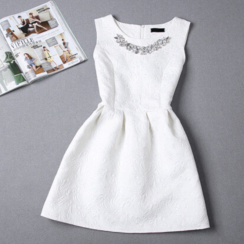 Online discount shop Australia - Fashion women dress sleeveless vintage summer dress new arrival party dresses print dresses vestidos