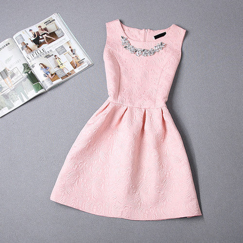 Online discount shop Australia - Fashion women dress sleeveless vintage summer dress new arrival party dresses print dresses vestidos