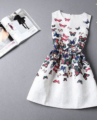 Online discount shop Australia - Fashion women dress sleeveless vintage summer dress new arrival party dresses print dresses vestidos