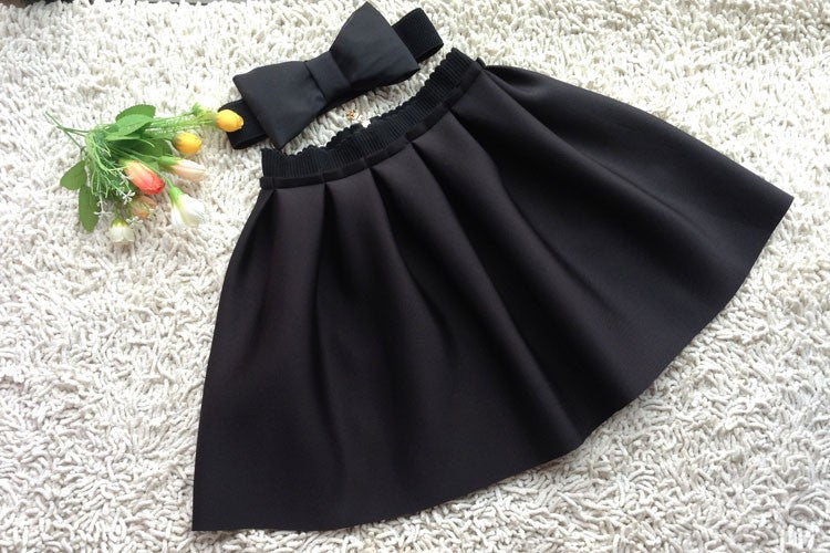 Online discount shop Australia - Neoprene new space cotton elastic force high waist skirts pleated skirt women tutu skirt casual