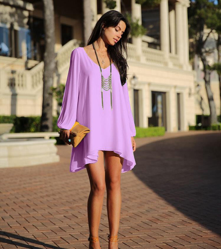 Summer dress casual women dress chiffon vestido de festa robe summer style plus size women clothing casual dress female
