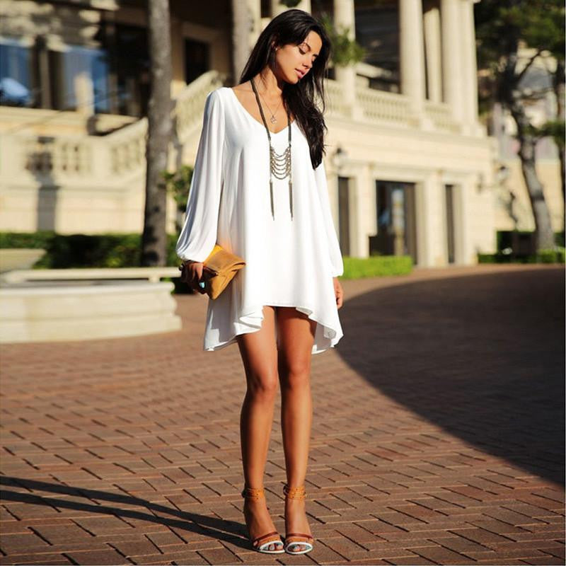 Summer dress casual women dress chiffon vestido de festa robe summer style plus size women clothing casual dress female