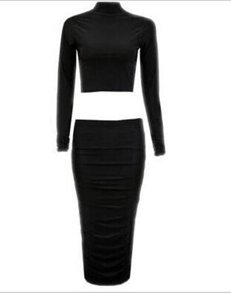 women dress sexy Celeb bandage bodycon dress Long Sleeve 2 piece set women dresses