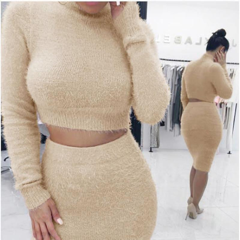 women dress sexy Celeb bandage bodycon dress Long Sleeve 2 piece set women dresses