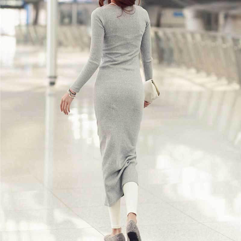 Women Elegant Dress Fashion Basic Women Clothing Plus Size S-5XL