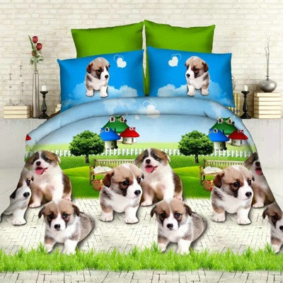 Online discount shop Australia - hot 3d animal bedding set king queen twin size 3/4pcs horse wolf panda duvet cover bed sheet pillow cases boys bedclothes