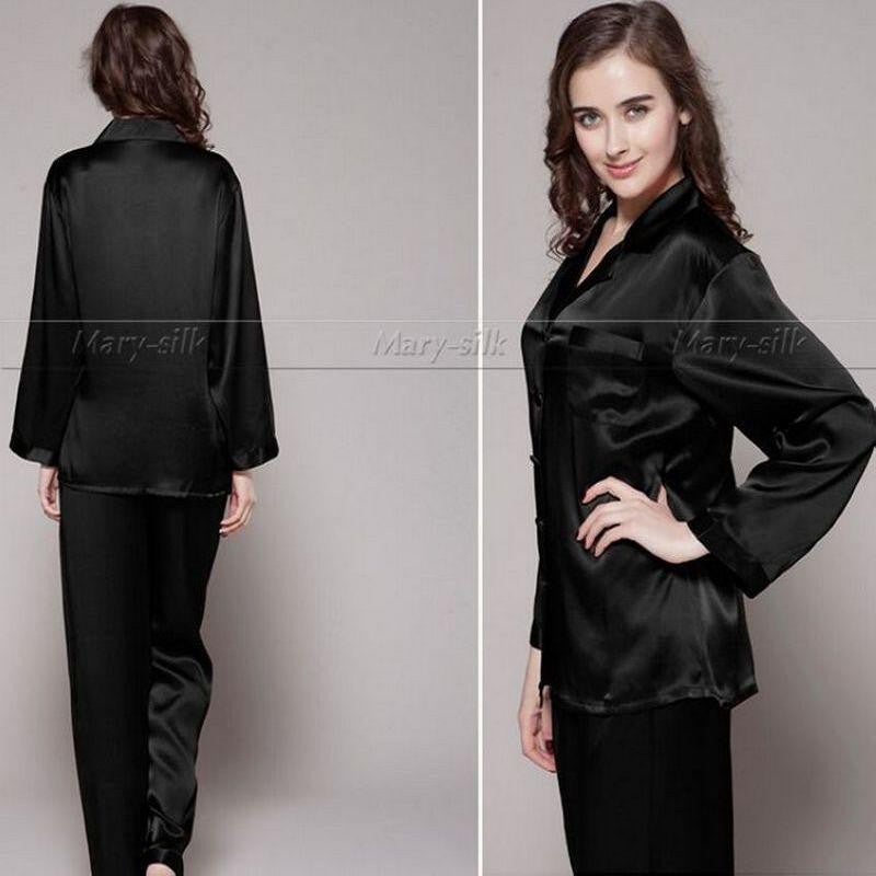 Womens Silk Satin Pajamas Set Pajama Set Sleepwear Loungewear