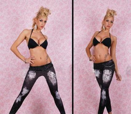 Women Imitate Denim jeggings women Denim jeans leggings Black and Blue color 20 style