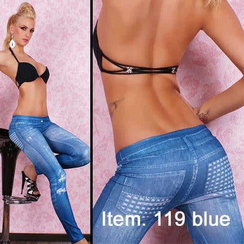 Women Imitate Denim jeggings women Denim jeans leggings Black and Blue color 20 style