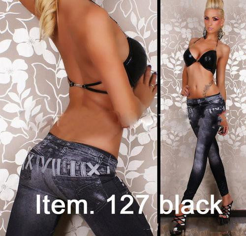Women Imitate Denim jeggings women Denim jeans leggings Black and Blue color 20 style