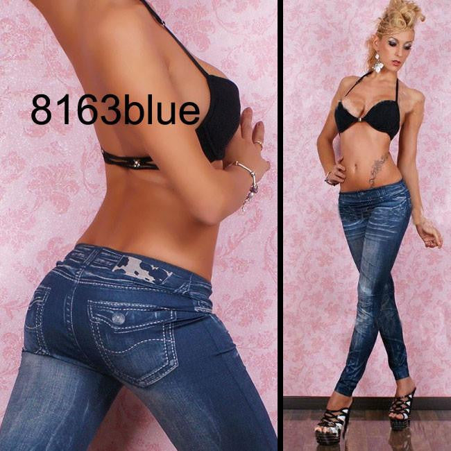 Women Imitate Denim jeggings women Denim jeans leggings Black and Blue color 20 style