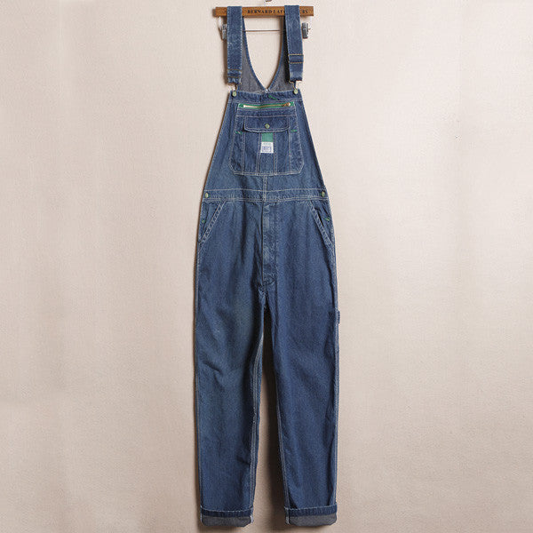 Men's casual loose green zipper bib overalls Male plus large size denim jumpsuits Huge pants - CelebritystyleFashion.com.au online clothing shop australia