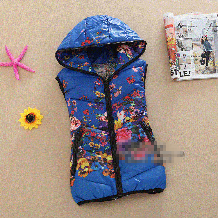 Online discount shop Australia - Genuine Ladies Vest Jacket  Women Korean Printing Cotton Vest Short Slim Down cotton Hooded Vest women coat