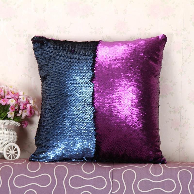 two tone sequins throw pillows and covers continental mermaid decorative pillow cushion case sofa car DIY case