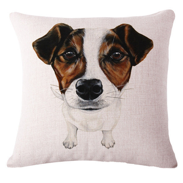 Online discount shop Australia - Cute Animals Pet Dog Pattern Cushion Cover For Sofa Home Decor Almofadas 45X45cm Decorative Throw Pillows Case IN STOCK