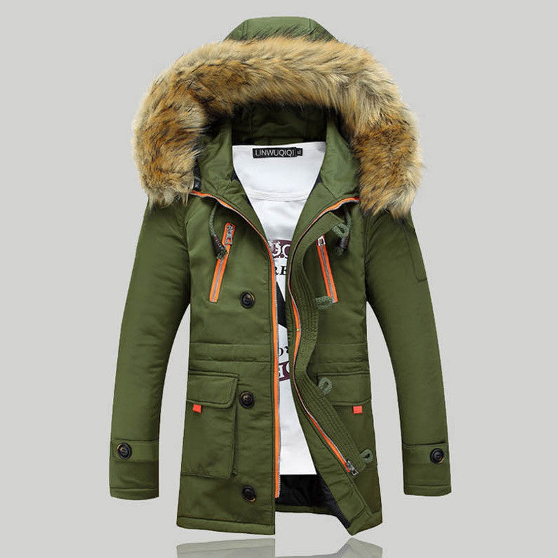 Mens Parka Clothing Thicking Men Jacket Coat With Fur Hood high Jackets Men plus size Vestidos
