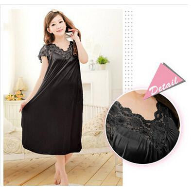 women red lace sexy nightdress girls plus size Large size Sleepwear nightgown night dress skirt Y02-4