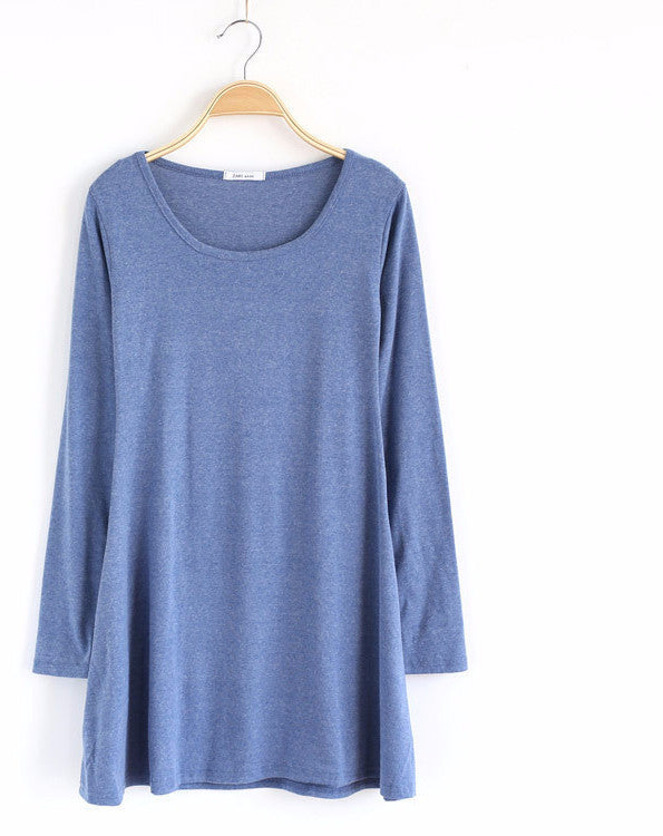 Online discount shop Australia - 100% Cotton Autumn Winter Dress Female Long Sleeve Dress O-Neck Woolen Dresses A006