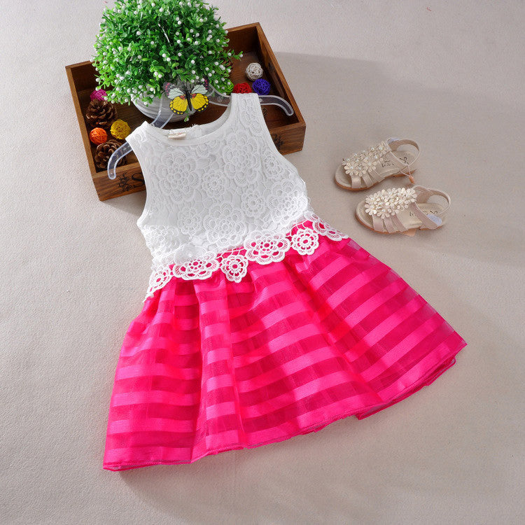 Girls Dresses Fashion Casual Lace crochet Tutu Dress Kids Girl Party Clothes for 2-6Y Children Vetement Fille