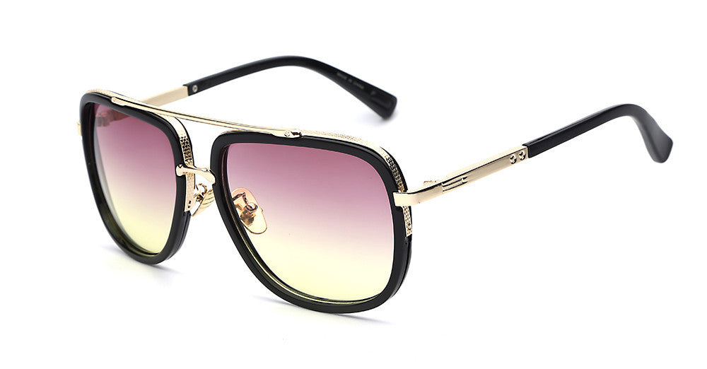 Fashion Sunglasses Men Brand Designer Gold Frame Sunglasses Men Square Shaped Retro Male Women Eyewear - CelebritystyleFashion.com.au online clothing shop australia