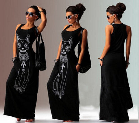 Fashion Women Summer Casual Boho Long Maxi Evening Party Beach Dress Vest Sundress