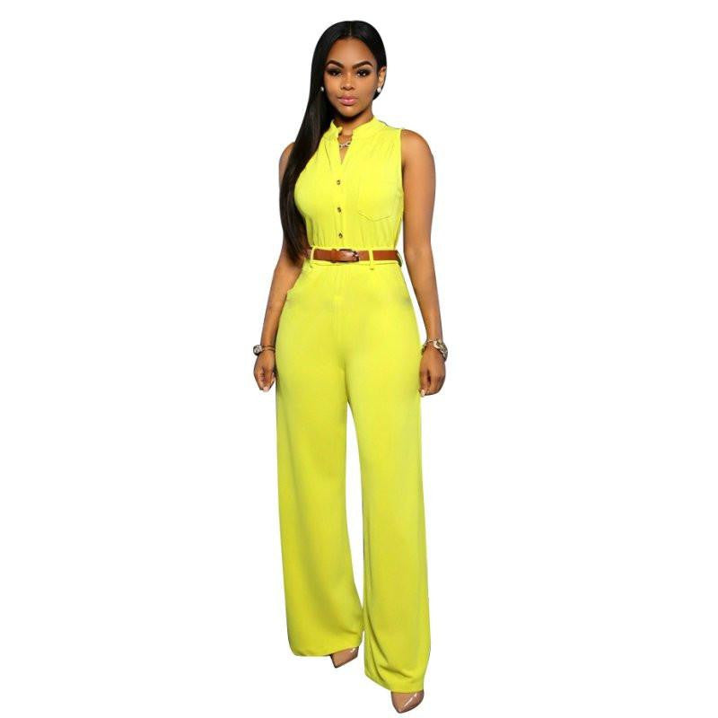 Jumpsuits Ladies Loose Slim Casual Party Overalls Long Pants Women Sleeveless Night Club Rompers