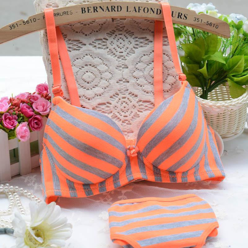 wind light stripes 3-breasted bamboo carbon fiber underwear bra suits