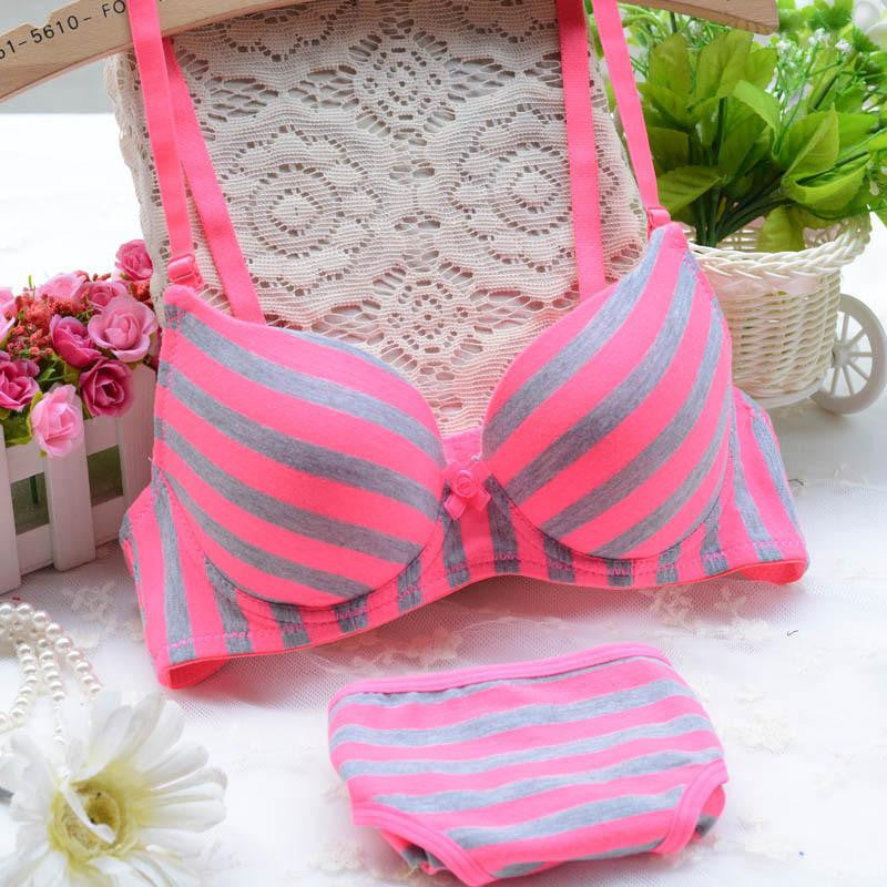 wind light stripes 3-breasted bamboo carbon fiber underwear bra suits