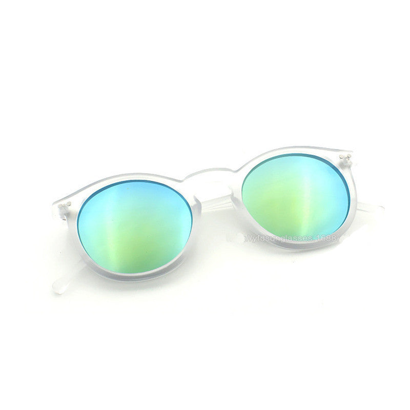 Online discount shop Australia - Fashion multicolour mercury Mirror glasses men sunglasses women male female coating sunglass gold round YJ12