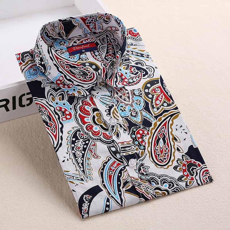 Online discount shop Australia - Blouse Shirt Women Long Sleeve Shirts women Cotton Casual Blouses Plus Size Women Clothing Blouse