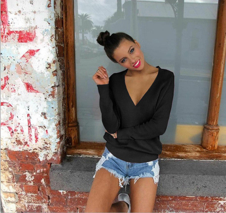 Autumn Winter Sweater Women Pullovers Knitted Casual Cashmere Sweaters V-Neck Loose Pullover Long Sleeve Jumpers - CelebritystyleFashion.com.au online clothing shop australia