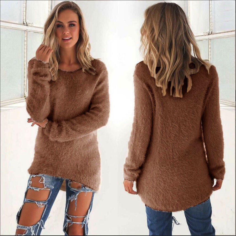 Autumn Winter Sweater Women Pullovers Knitted Casual Cashmere Sweaters V-Neck Loose Pullover Long Sleeve Jumpers - CelebritystyleFashion.com.au online clothing shop australia