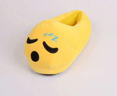 Online discount shop Australia - Emoji Slippers Cartoon Plush Slipper Home With The Full Expression Women/ Men Slippers House Shoes One Pair