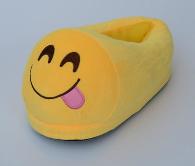 Online discount shop Australia - Emoji Slippers Cartoon Plush Slipper Home With The Full Expression Women/ Men Slippers House Shoes One Pair