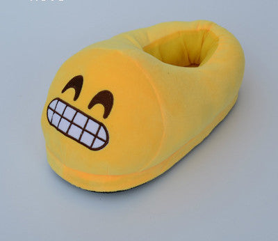 Online discount shop Australia - Emoji Slippers Cartoon Plush Slipper Home With The Full Expression Women/ Men Slippers House Shoes One Pair