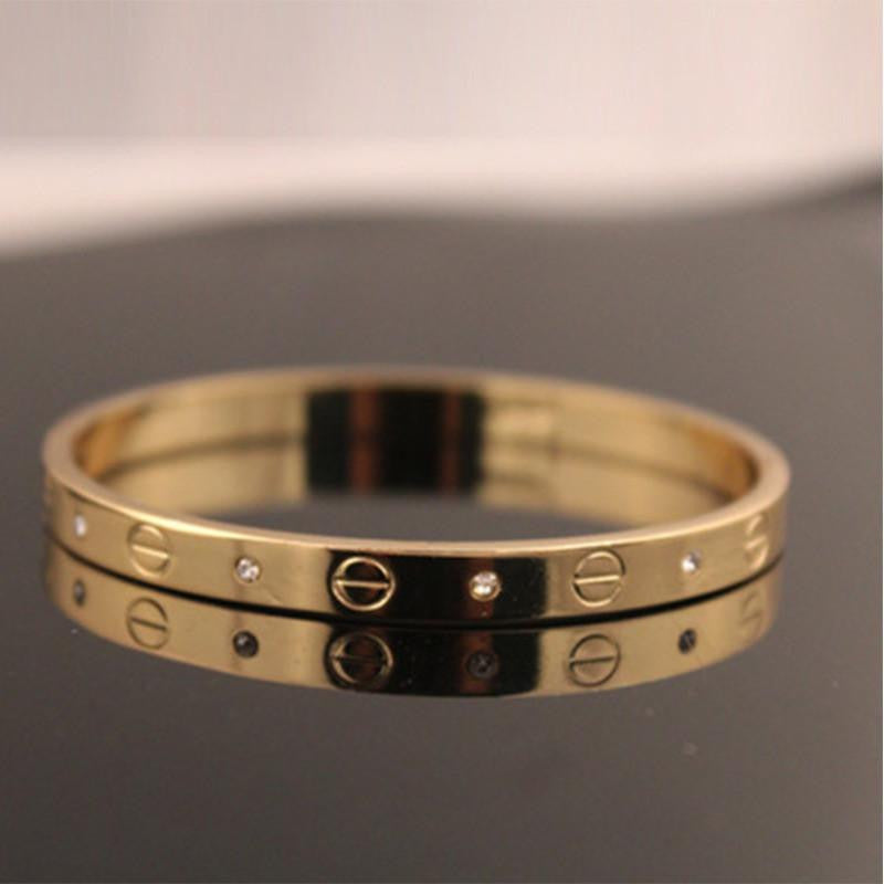 Trendy Rose Gold Silver Bracelet for Women Bangle Lover Bracelet Jewelry Titanium Love Bracelet Bangle Pulseiras H0009