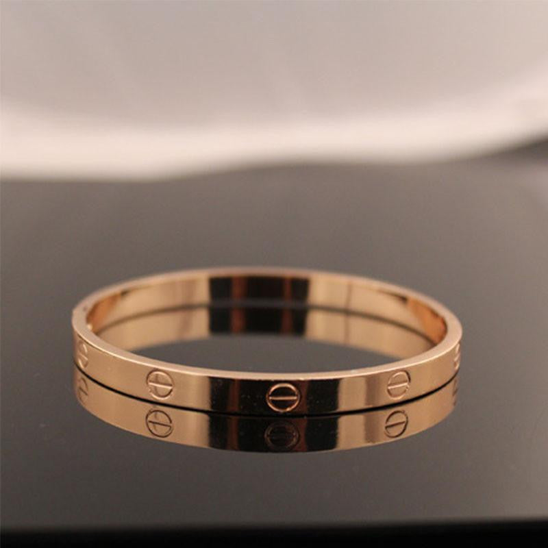 Trendy Rose Gold Silver Bracelet for Women Bangle Lover Bracelet Jewelry Titanium Love Bracelet Bangle Pulseiras H0009
